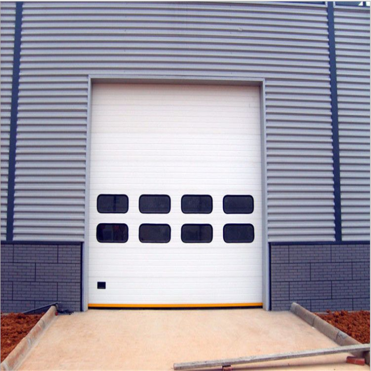 工业厂房提升门彩钢门板白色工业提升门垂直保温提升门 